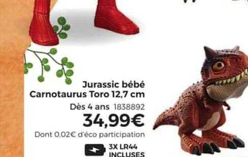 jurassic bébé carnotaurus toro 12,7 cm