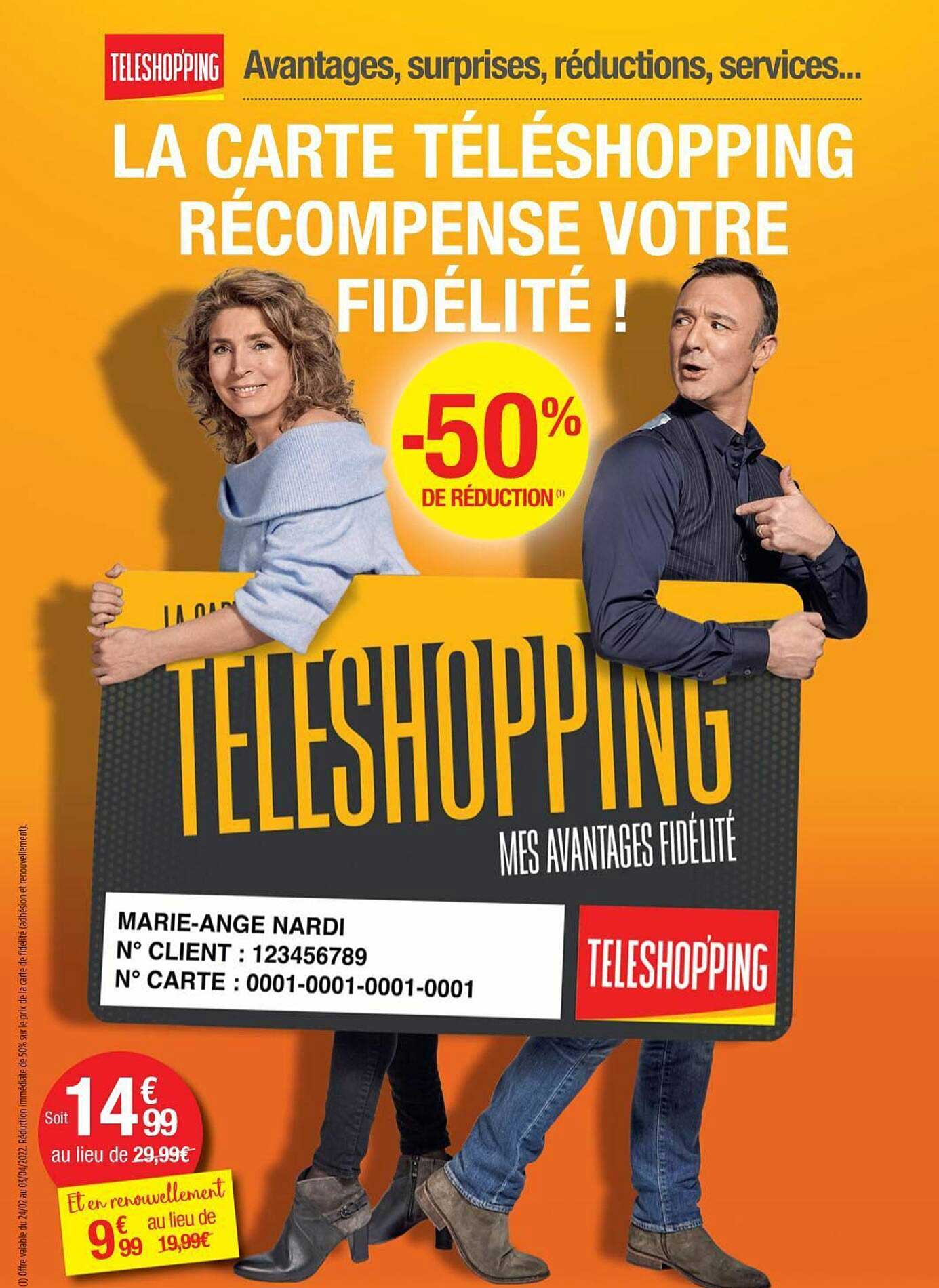 La Carte Téléshopping Récompense Votre Fidélité!