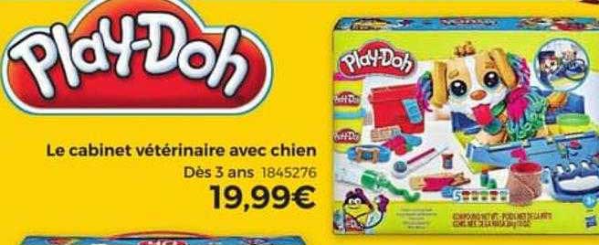 le cabinet vétérinaire avec chien play-doh