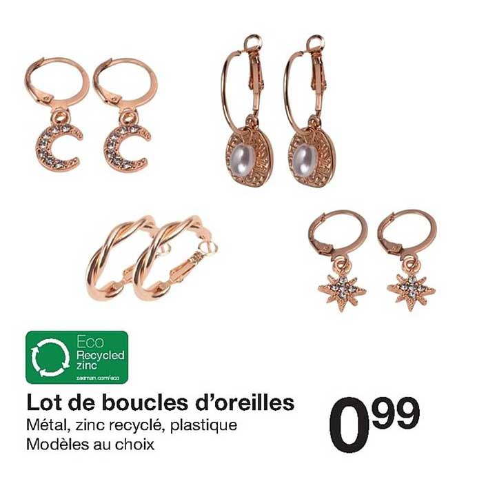 lot de boucles d'oreilles