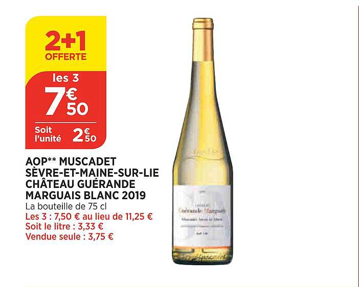 muscadet sèvre-et-maine-sur-lie château guérande marguais blanc 2019