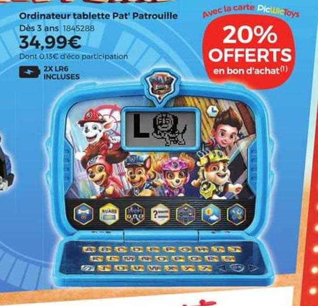 ordinateur tablette pat' patrouille