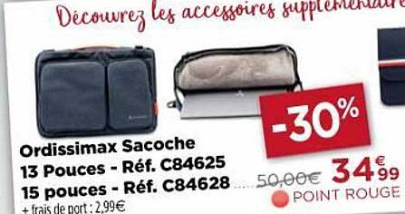 ordissimax sacoche 13 pouces, 15 pouces