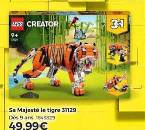 sa majesté le tigre 31129 lego creator