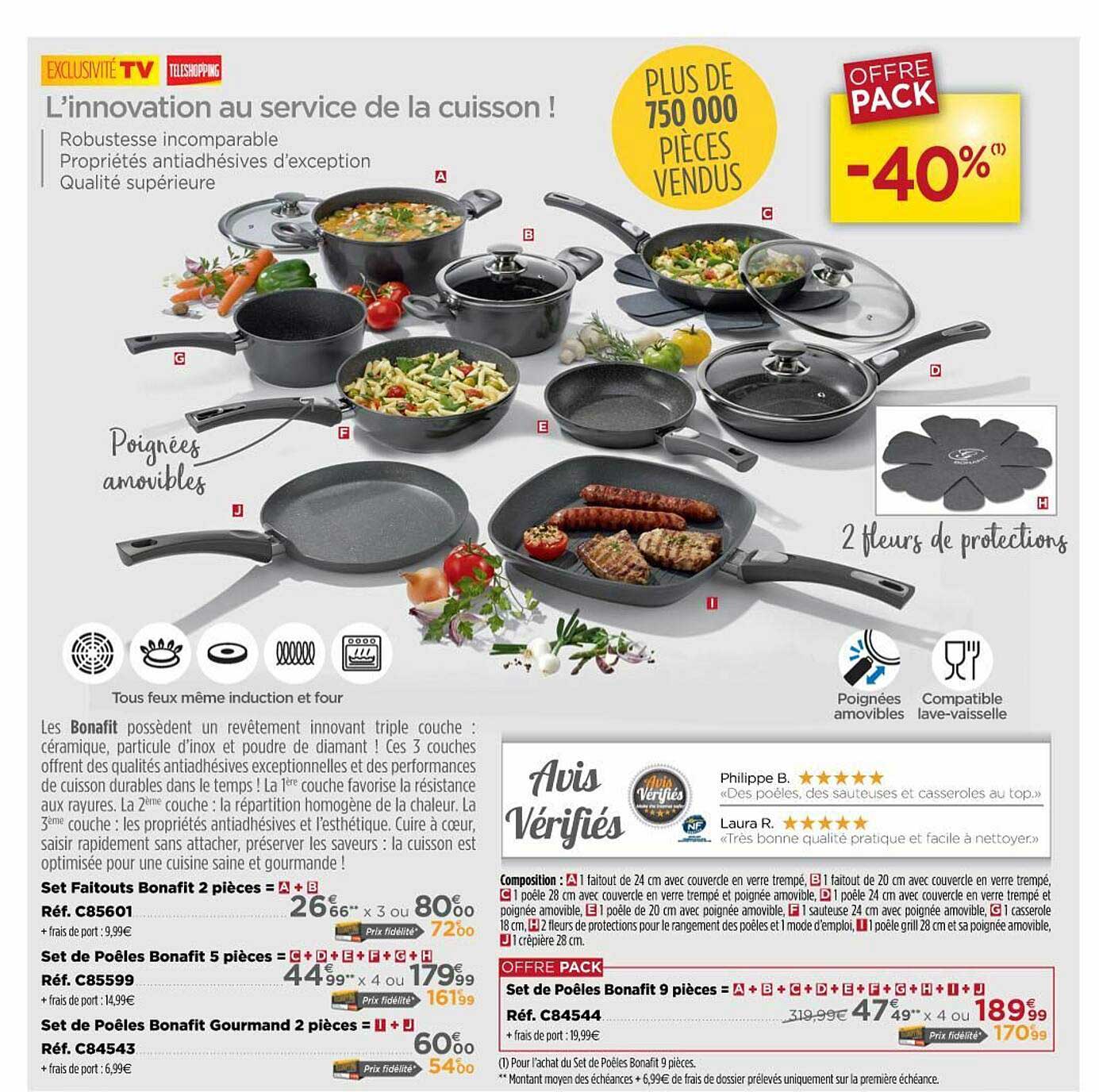 set faitouts bonafit 2 pièces