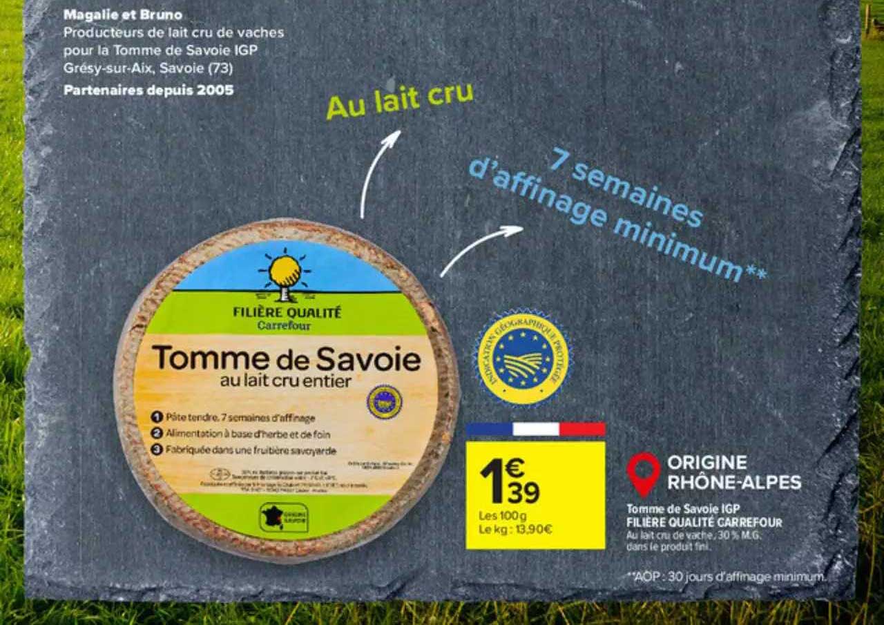 Tomme De Savoie Igp Filière Qualité Carrefour