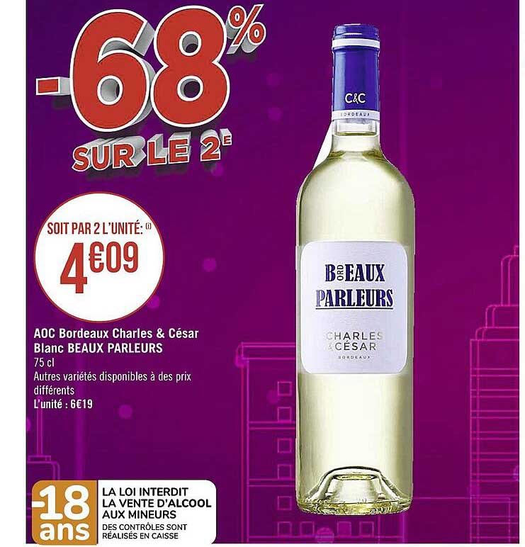 aoc bordeaux charles & césar blanc beaux parleurs