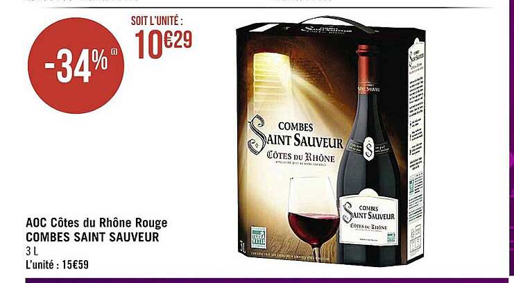 aoc côtes du rhône rouge combes saint saveur