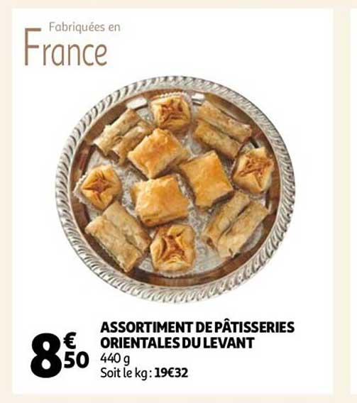 assortiment de pâtisseries orientales du levant