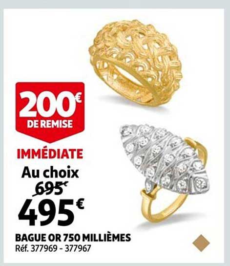 bague or 750 millièmes