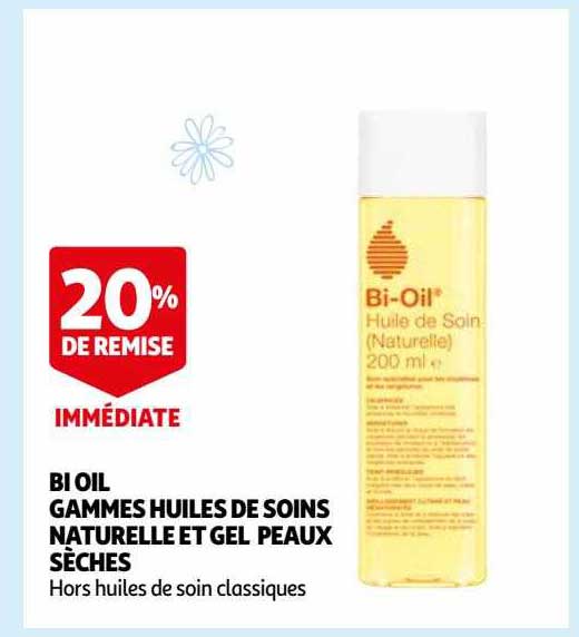 bi oil gammes huiles de soins naturelle et gel peaux sèches