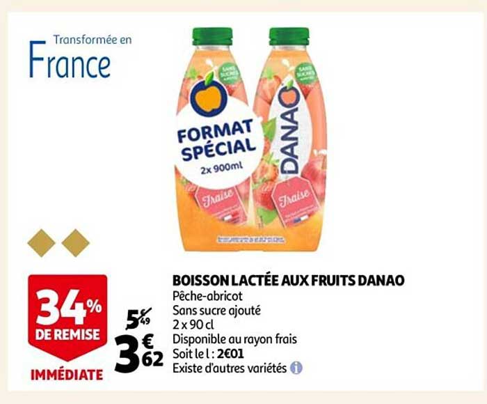 boisson lactée aux fruits danao