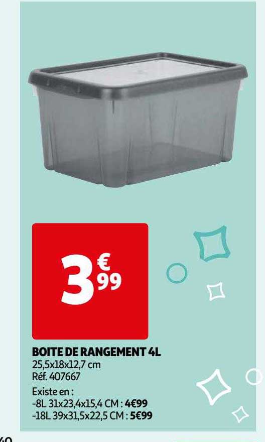 Boîte De Rangement 4l