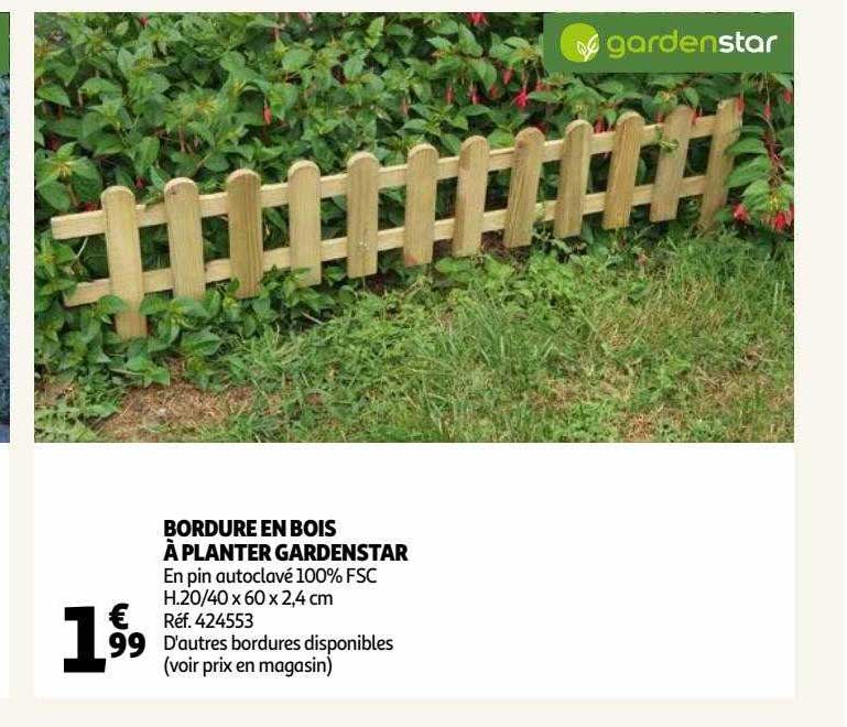 bordure en bois à planter gardenstar