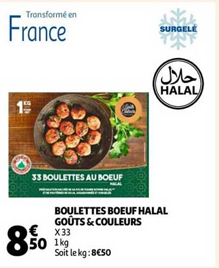 boulettes bœuf halal goûts & couleurs