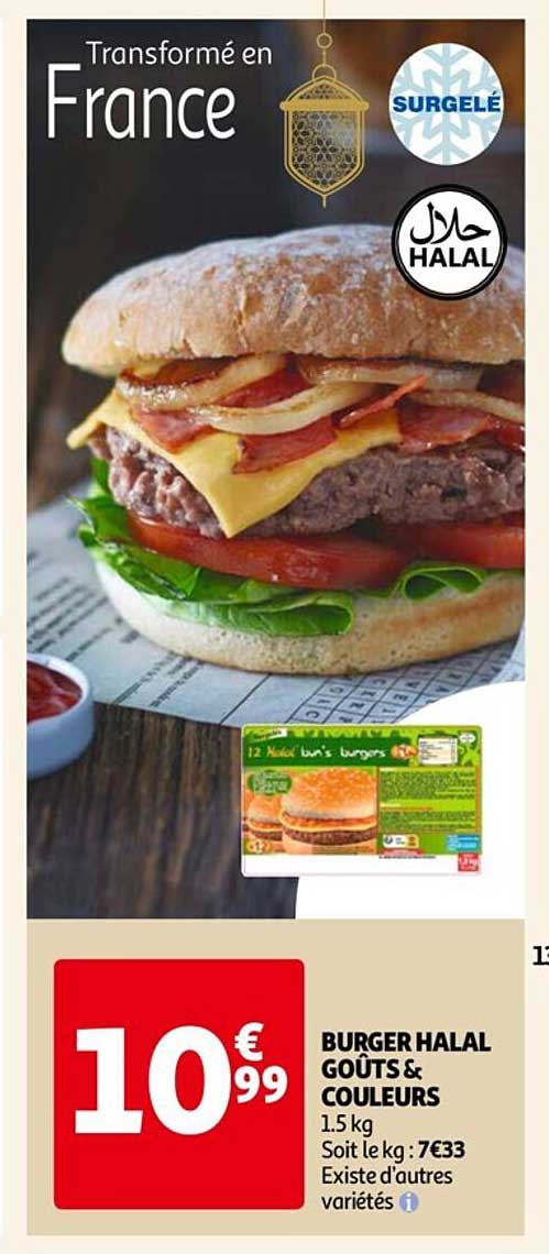 burger halal goûts & couleurs