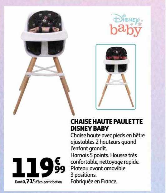 Chaise Haute Paulette Disney Baby