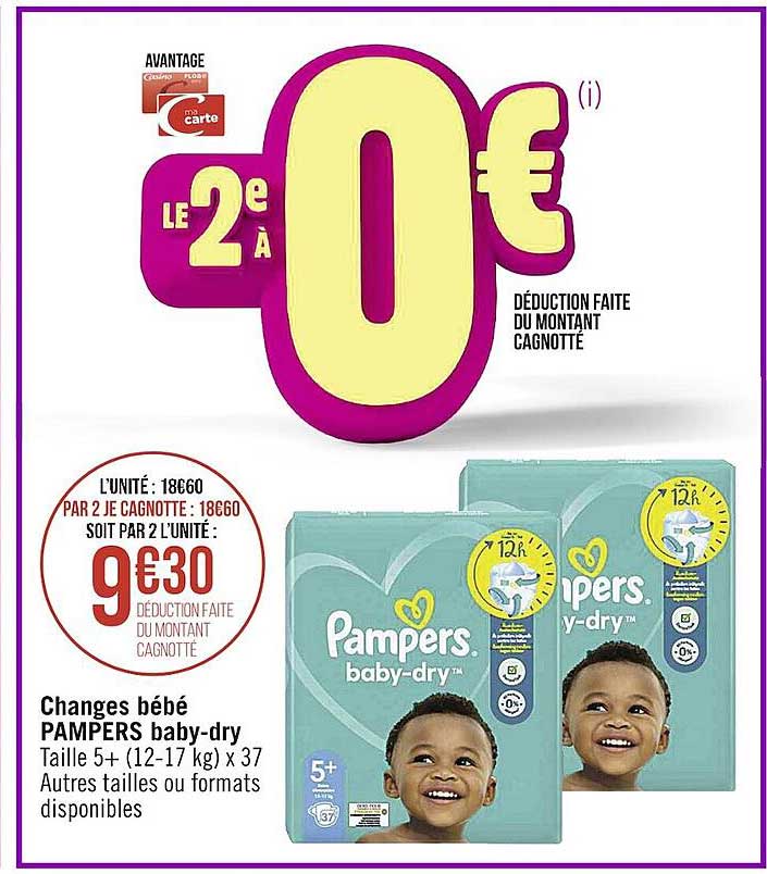 changes bébé pampers baby-dry