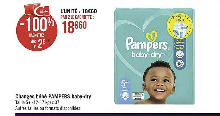 changes bébé pampers baby-dry