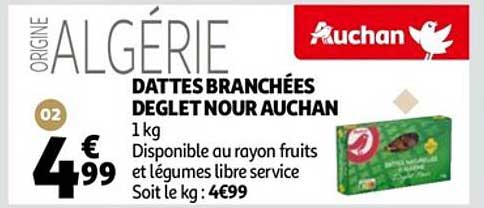 dattes branchées deglet nour auchan