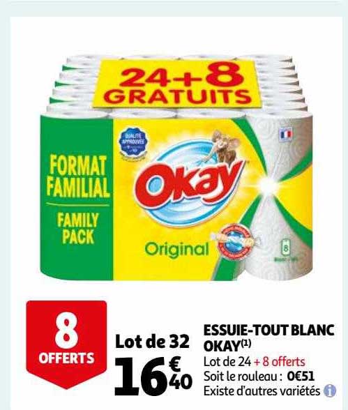 essuie-tout blanc okay