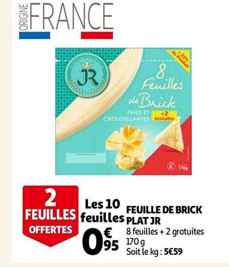 feuille de brick plat jr