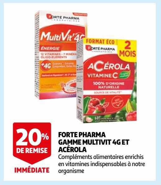 forte pharma gamme multivit 4g et acérola
