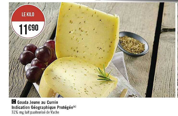 gouda jeune au cumin indication géographique protégée