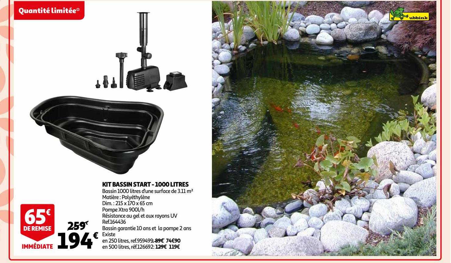 kit bassin start - 1000 litres