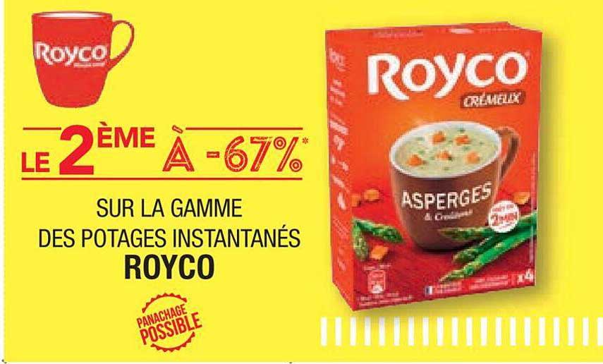 la gamme des potages instantanés royco