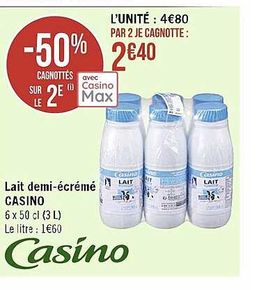 lait demi-écrémé casino