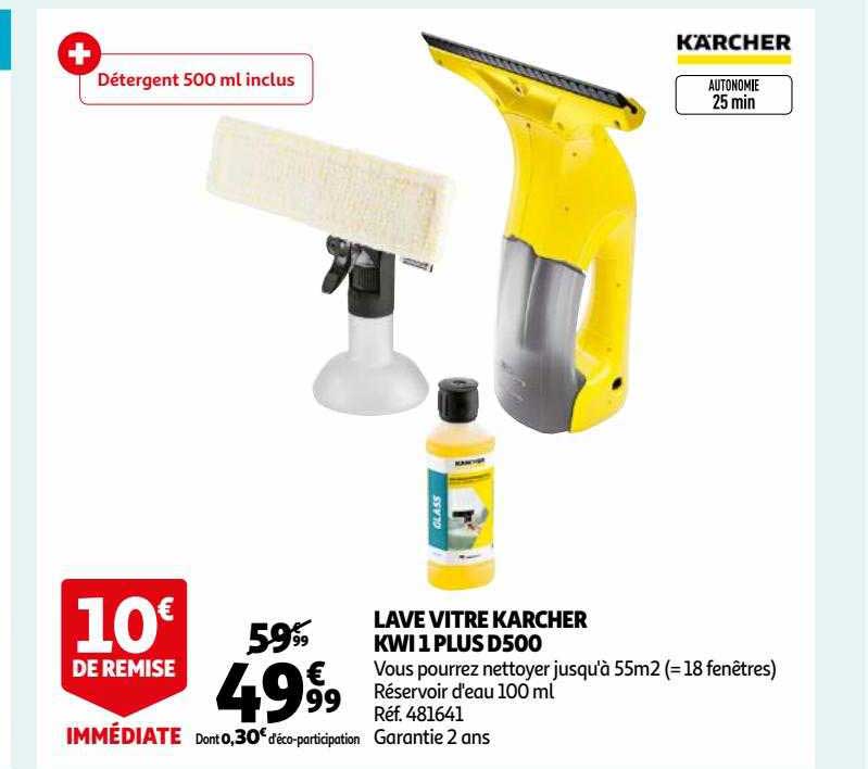 lave vitre kärcher kwi 1 plus d500