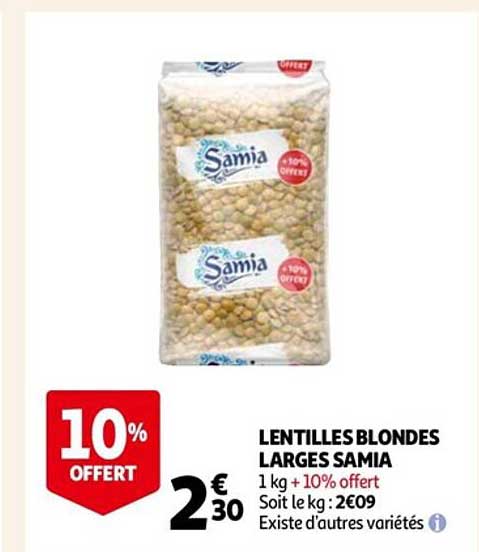 lentilles blondes larges samia