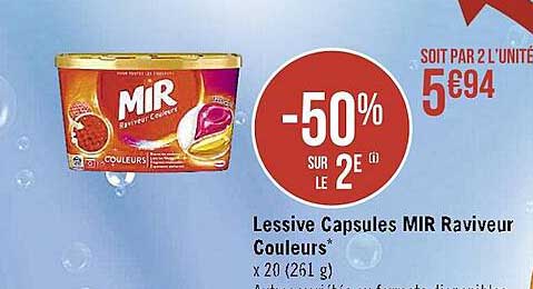 lessive capsules mir raviveur couleurs