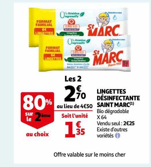 lingettes désinfectante saint marc