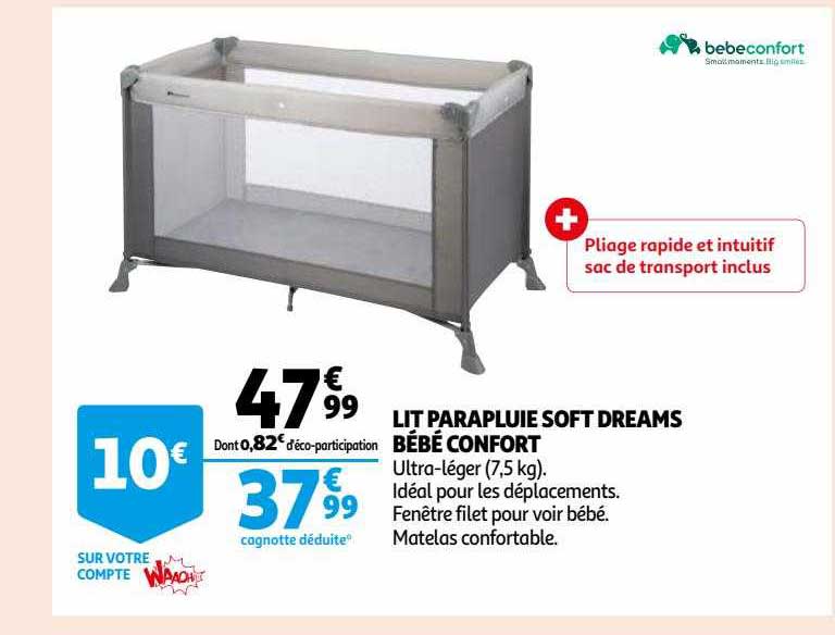 lit parapluie soft dreams bébé confort