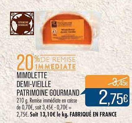 Mimolette Demi-vieille Patrimoine Gourmand