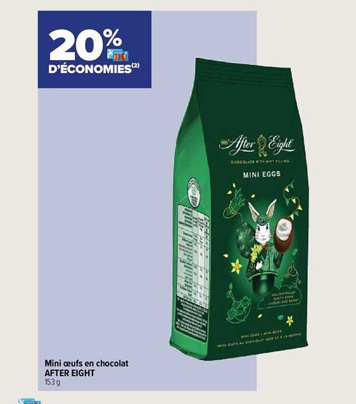 mini œufs en chocolat after eight