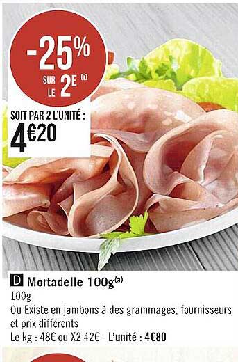 mortadelle 100g