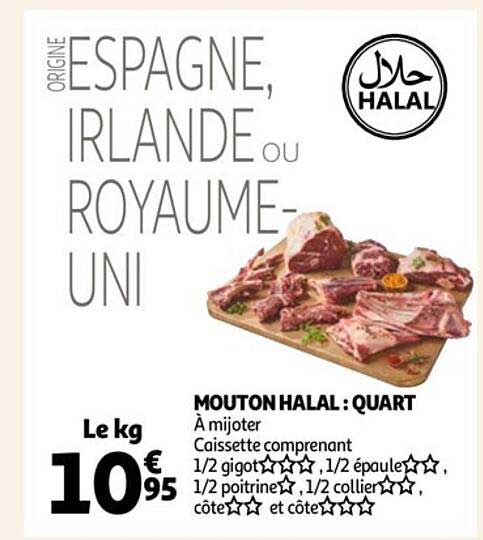 mouton halal : quart
