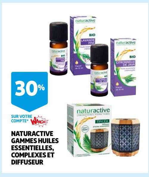 naturactive gammes huiles essentielles, complexes et diffuseur
