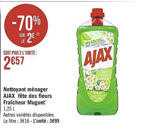 Nettoyant Ménager Ajax Fête Des Fleurs Fraîcheur Muguet