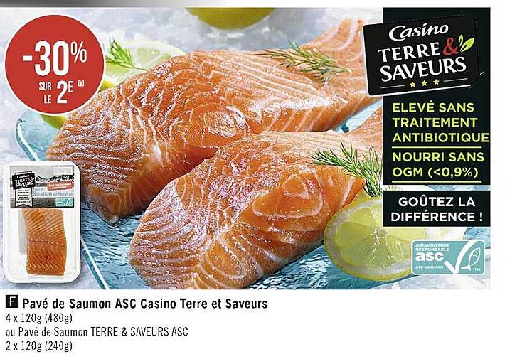 Pavé De Saumon Asc Casino Terre Et Saveurs