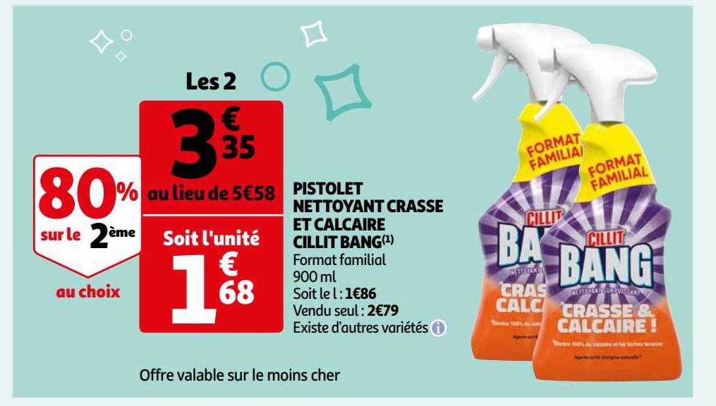 pistolet nettoyant crasse et calcaire cillit bang