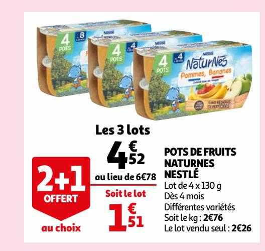 pots de fruits naturnes nestlé
