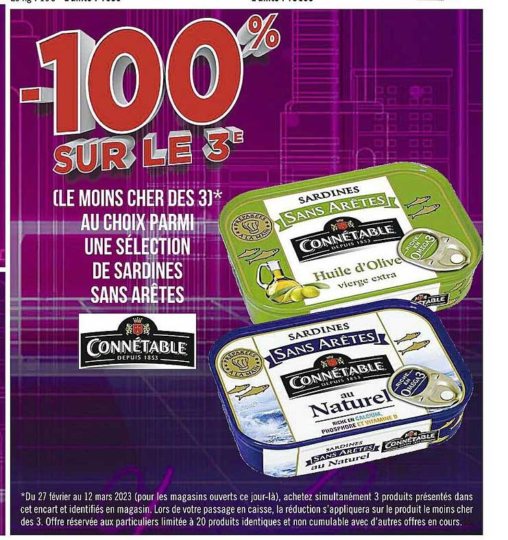 sardines sans arêtes connétable