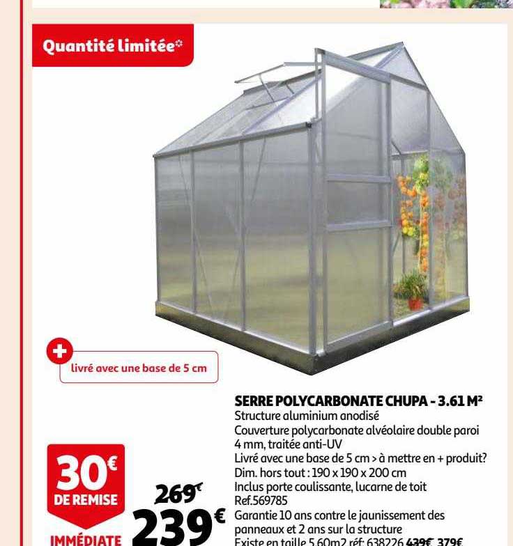 serre polycarbonate chupa - 3.61 m²