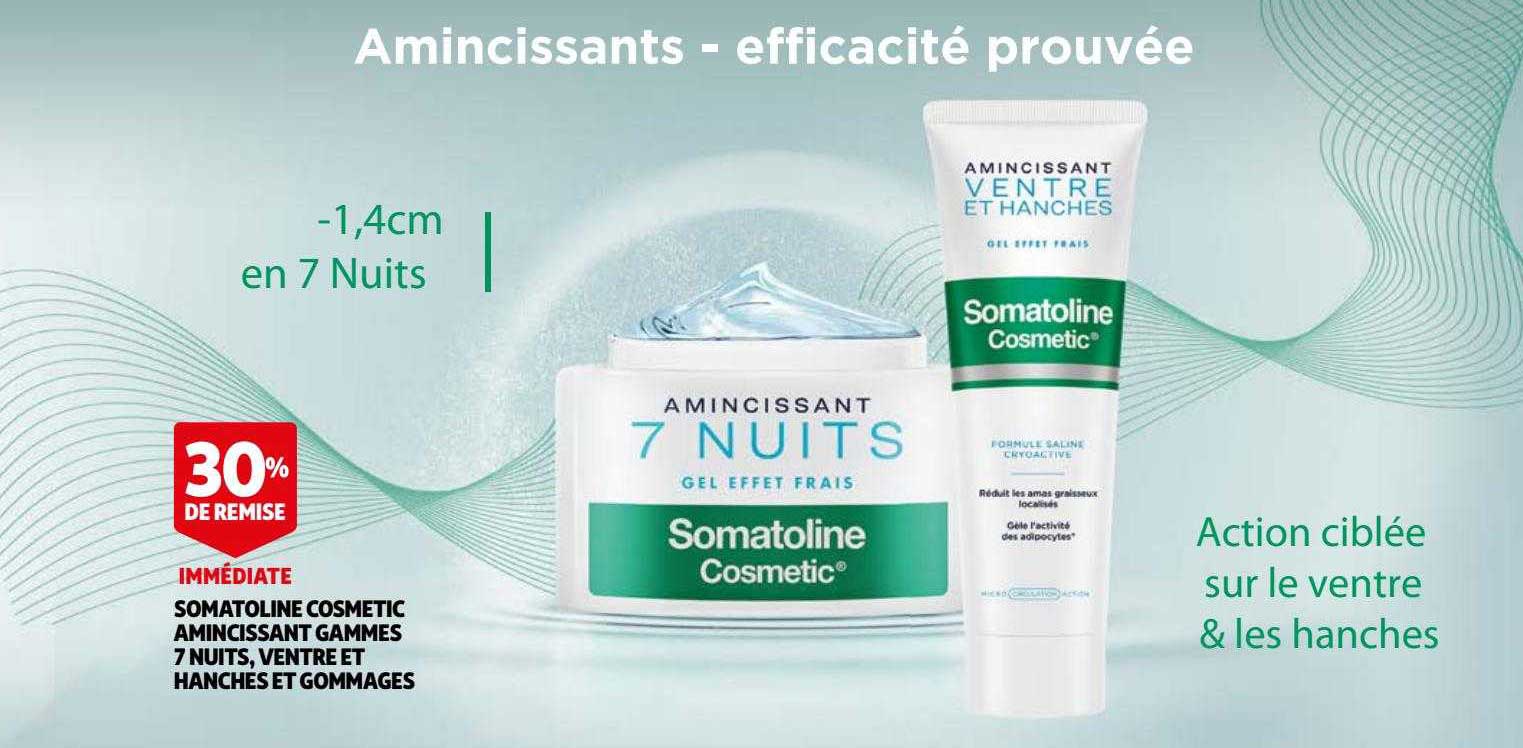 Somatoline Cosmetic Amincissant Gammes 7 Nuits, Ventre Et Hanches Et Gommage