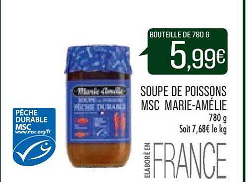 soupe de poissons msc marie-amélie