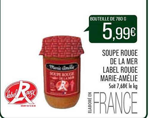 soupe rouge de la mer label rouge marie-amélie